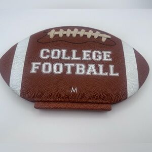 College Football Football-Shaped Book | Sports Fan Decor